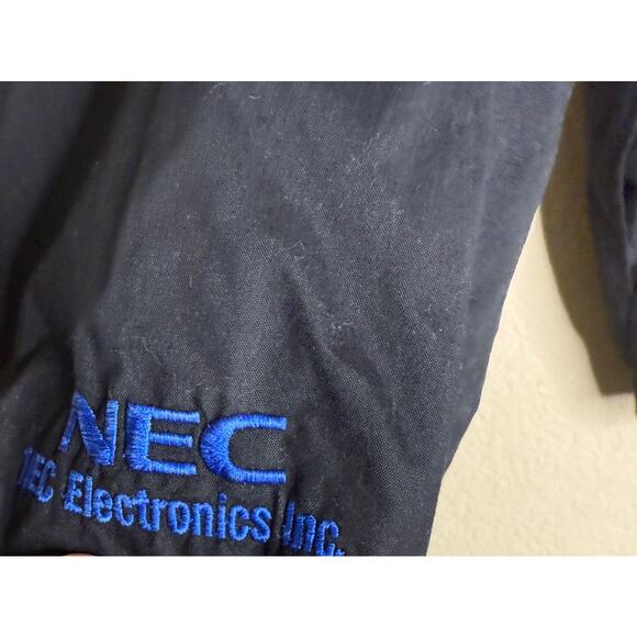 VTG Port Authority Windbreaker Jacket Sweater Jumper Men XL Black Golf Tennis - Picture 9 of 12